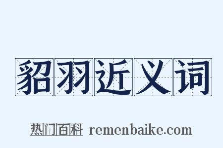 貂羽近义词是什么意思的图片